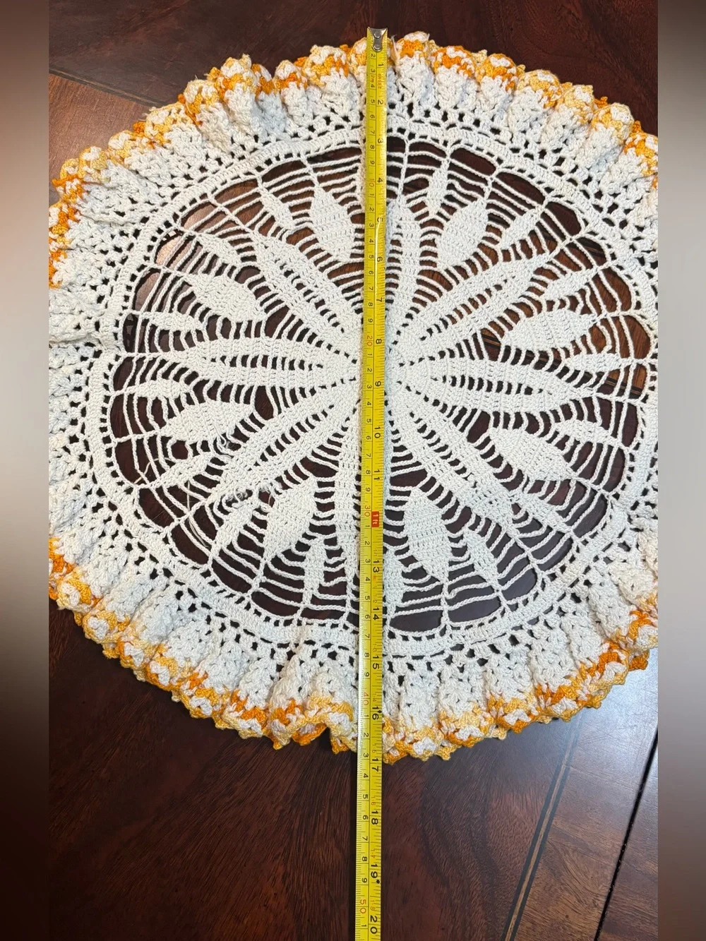 Vtg Handmade Lace Doily & Embroidered Runner 4pc Lot – Distressed Cottagecore